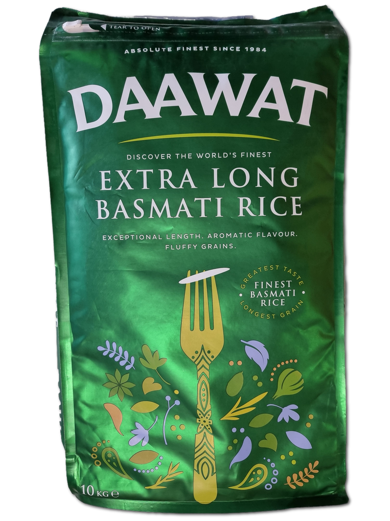 Daawat Basmati Extra Long Rice (Green) 10Kg - Suneetha Foods Supermarket