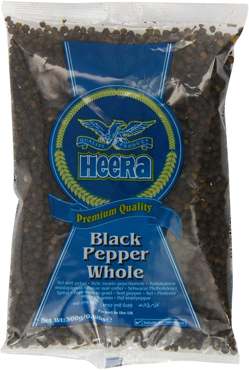 Heera Black Pepper Whole 300g - Suneetha Foods