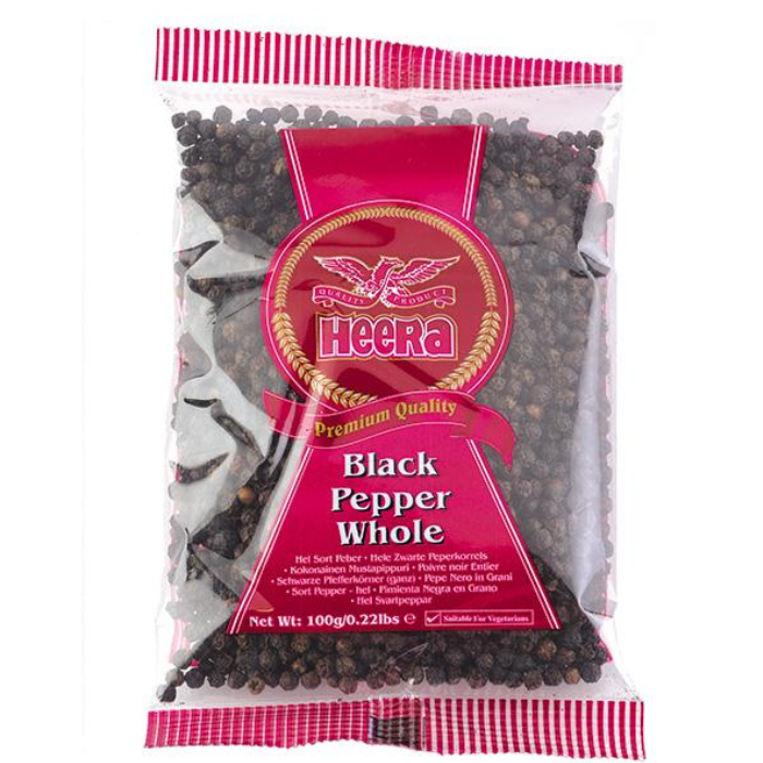 Heera Black Pepper Whole 100g - Suneetha Foods