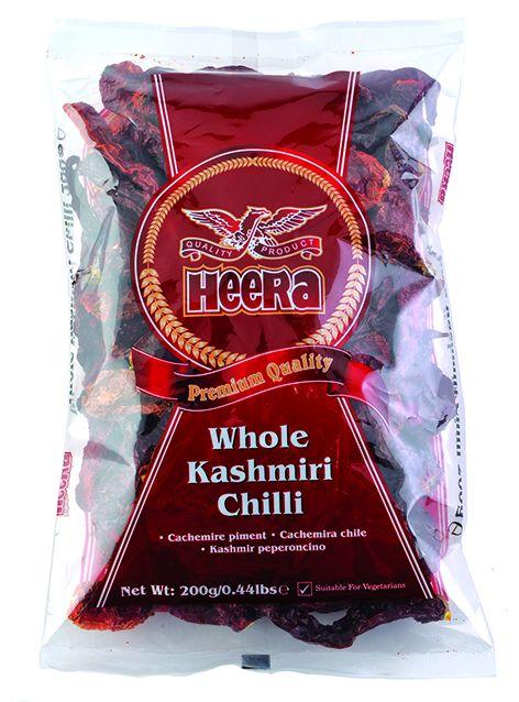 Heera Kashmiri Chilli Whole 200g - Suneetha Foods