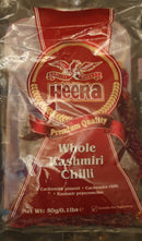 Heera Kashmiri Chilli Whole 50g - Suneetha Foods