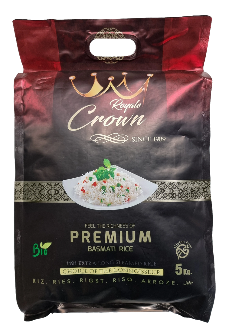 Royal Crown Premium Basmati 1121 Xtra Long Rice 5Kg - Suneetha Foods Supermarket