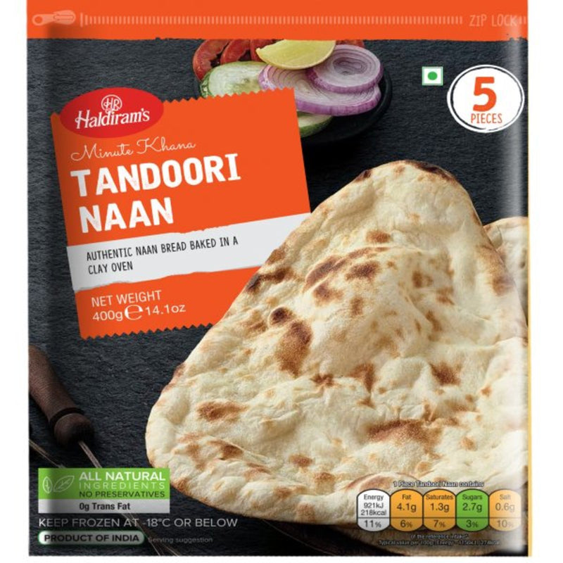 Haldiram's Tandoori Plain Naan 400g